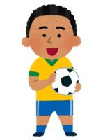 ブラジルのサッカー少年