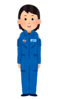 Astronaut in a blue suit (female)