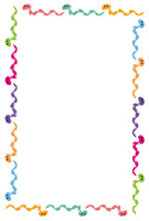 New Year's card template (colorful snake frame)
