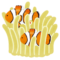 Sea anemone and clownfish