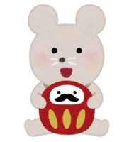 Mouse holding Dharma (child year)