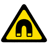 Mark of strong magnetic field caution