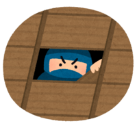 Ninja hidden in the ceiling