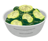 Cucumber and wakame seaweed vinegar