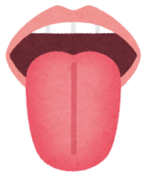 Tongue of various colors