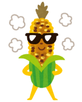 Grilled corn character