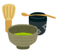 茶道工具"茶碗茶筅枣茶杓"