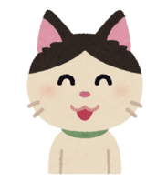 笑顔の猫のキャラクター