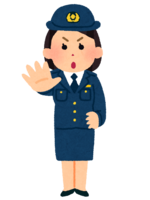 Angry police officer (female)