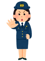 怒る警察官(女性)