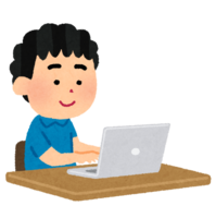 Boy using a computer
