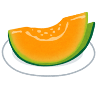 Melon on the plate (orange)