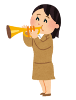 Trumpet player (adult brass band)