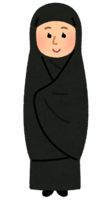 チャドルを着たムスリムの女性