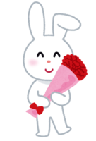 Rabbit with carnation