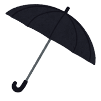 黒い傘(開いた状態)
