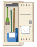Cleaning locker (open state)