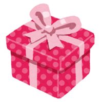 プレゼント(ピンクの箱とリボンのプレゼント)