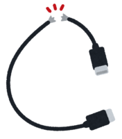 断线的电缆(USB)