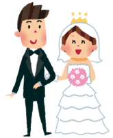 Wedding (Bride and Groom-Wedding Dress-Tuxedo)