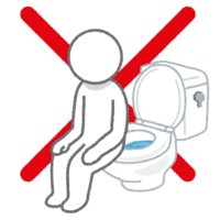 How to use Western style toilet (stick man)