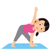 Yoga (triangular pose)