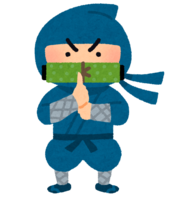 Ninja with a scroll
