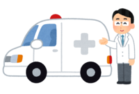 Home visit car and doctor (male)
