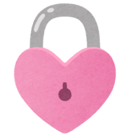 Heart-shaped padlock