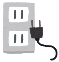 Outlet (unplugged plug-plugged plug) (power saving)