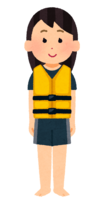 Woman wearing a life jacket