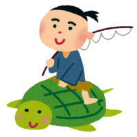 Taro Urashima (Taro Urashima riding a turtle)