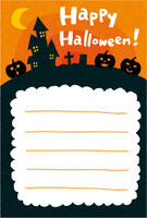Halloween greeting card template (silhouette)