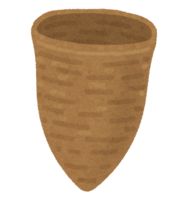 Pointed earthenware