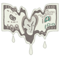 Melting money ($ 100 bill)