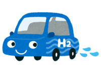 Hydrogen vehicle that discharges water