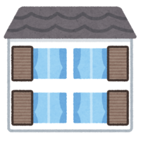 House with open shutters