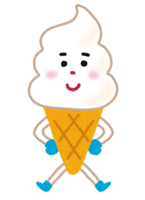 Soft serve ice cream character