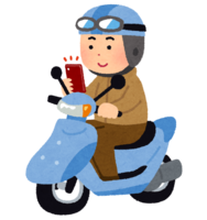 People who use smartphones while riding a motorcycle
