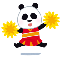 Panda cheerleader