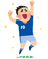 Rejoicing soccer player