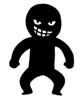 Bad guy (black silhouette)