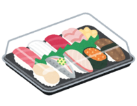 Packed sushi