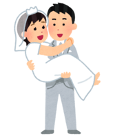 Princess hug (bride and groom)