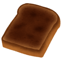 Charred toast