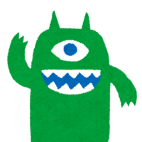 Colorful monster icon