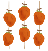 Hanging dried persimmon