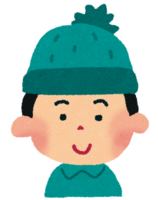 Boy wearing a knit hat