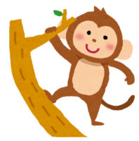Monkey climbing a tree