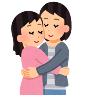 Hug (female couple)